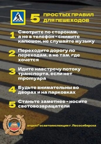 5 простых правил для пешеходов